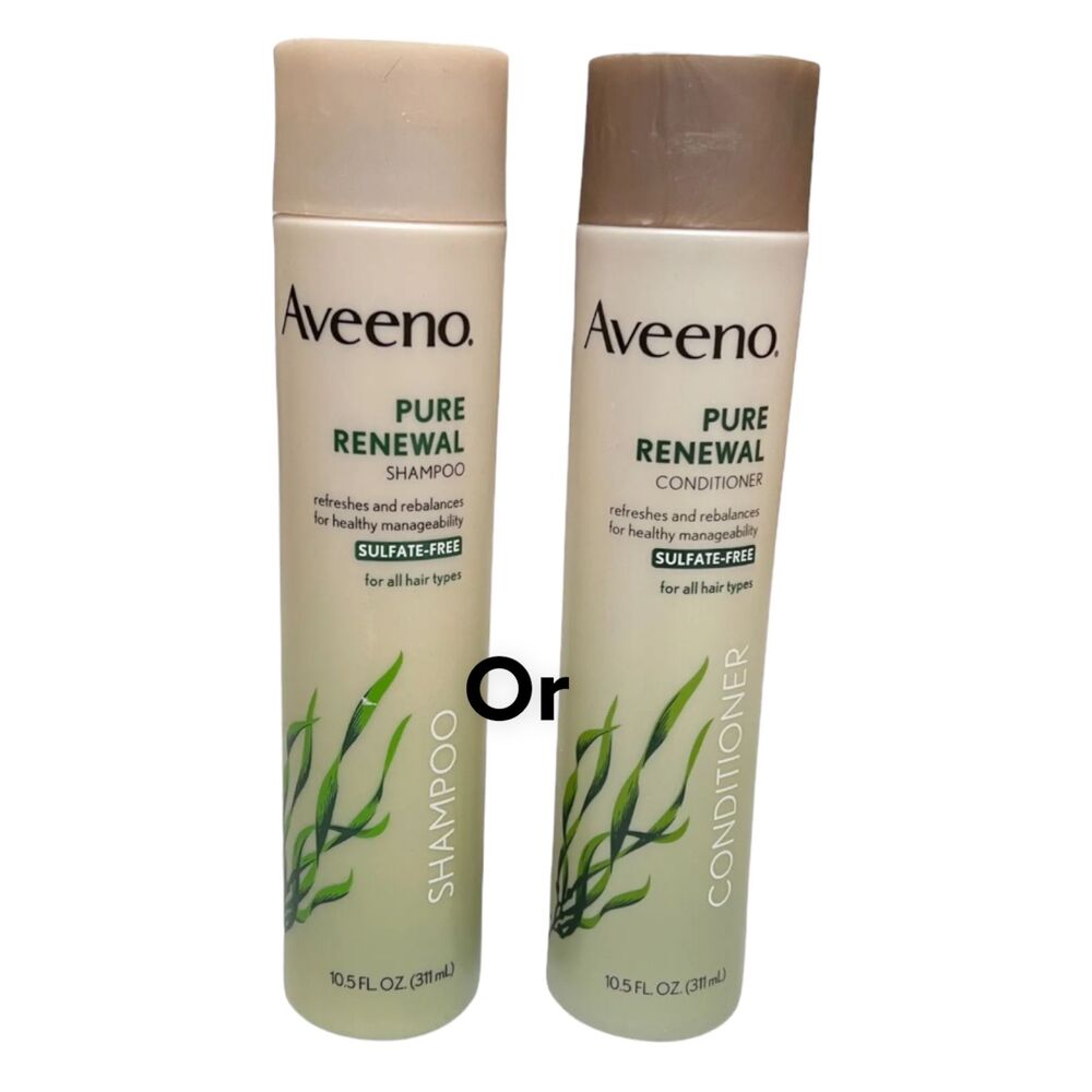Aveeno‎ Pure Renewal Shampoo OR Conditioner 10.5 oz Sulfate Free